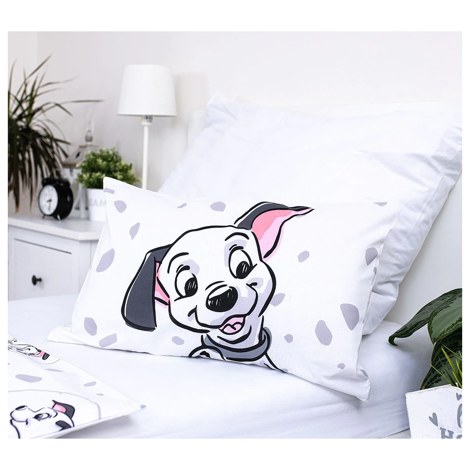 Disney 101 Dalmatians belo prevleka za odejo za malčke in predšolske otroke fotografija izdelka