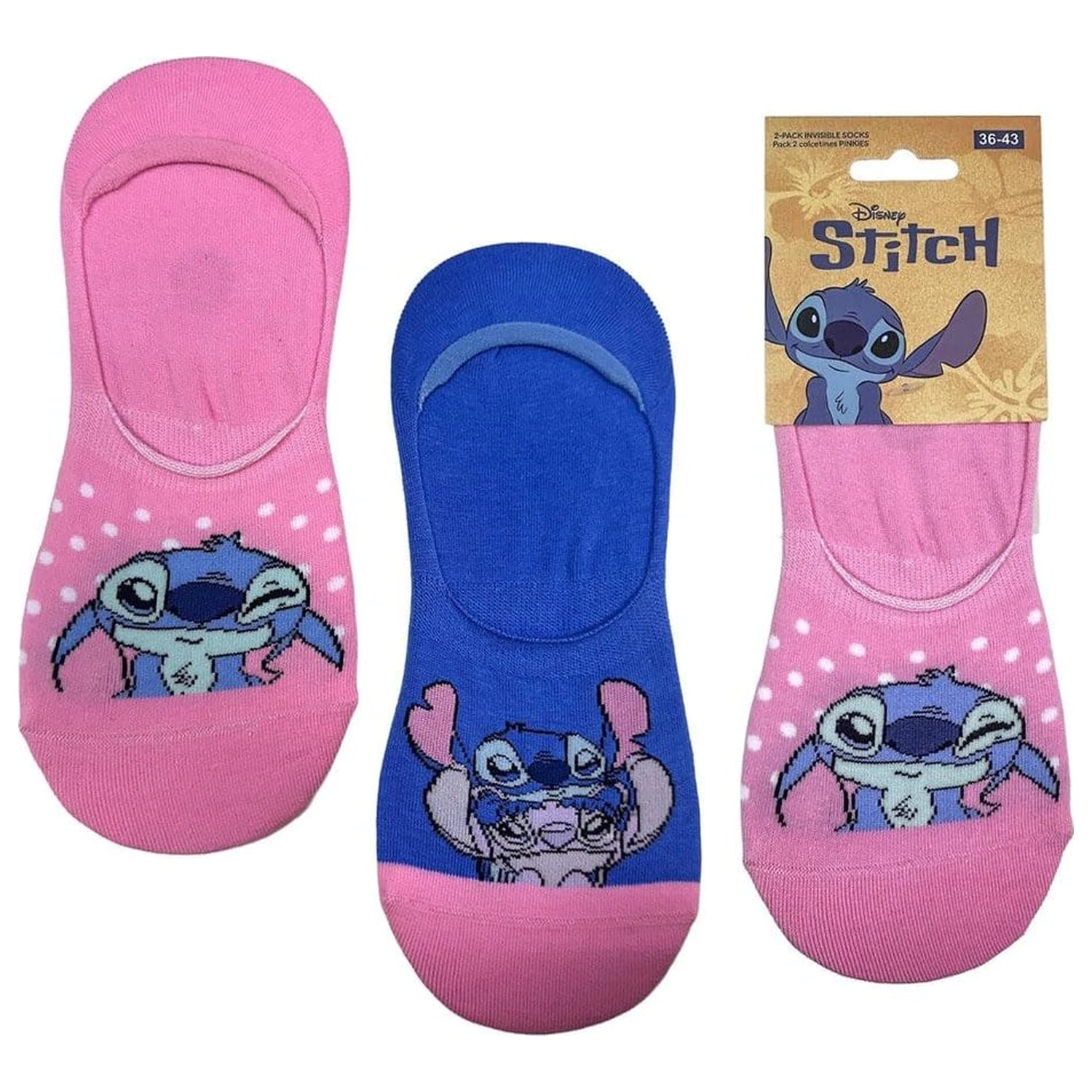 Disney Nogavice 2-paket Stitch Pinkies 36-43 fotografija izdelka