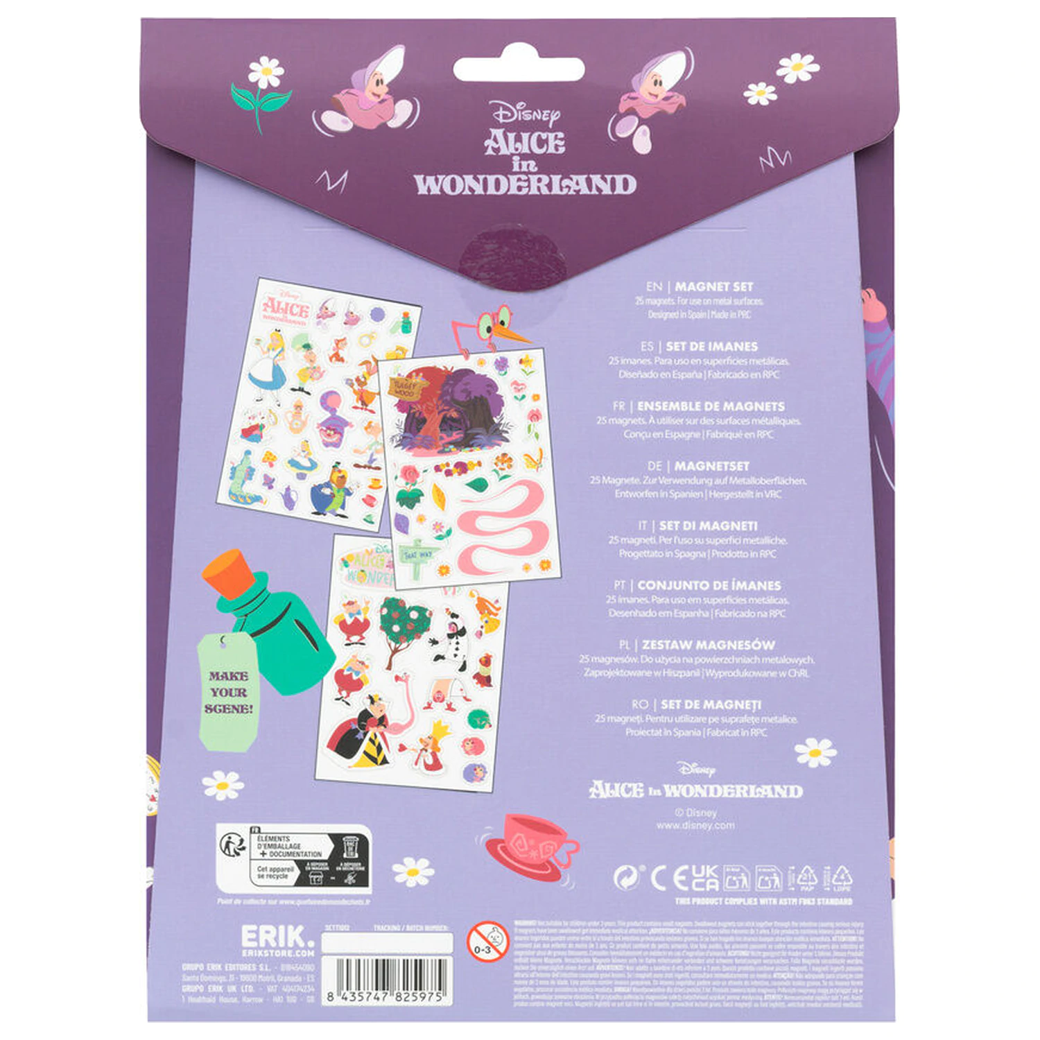 Disney Alice in Wonderland set izrezanih magnetov fotografija izdelka