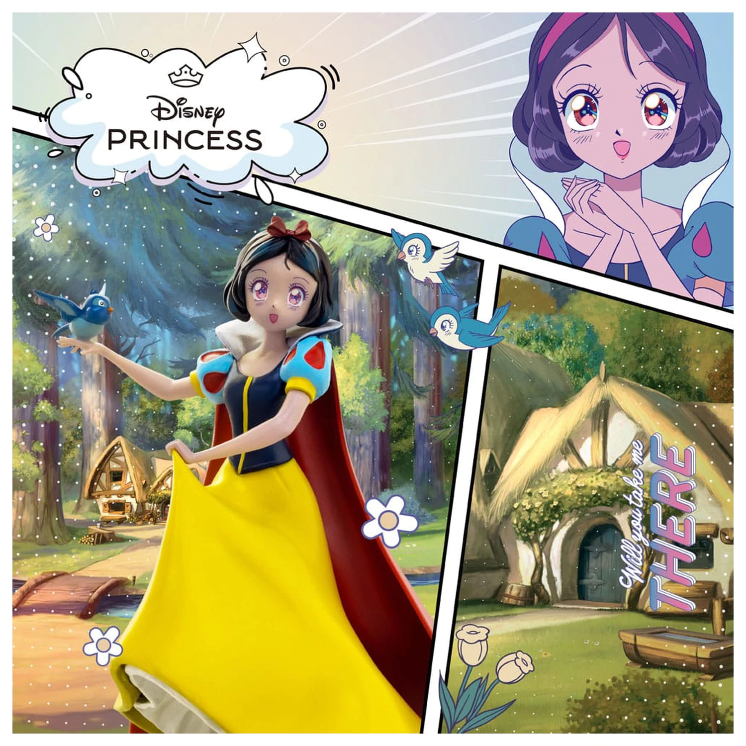 Disney Anime Princess Scale Statue Sneguljčica 17 cm fotografija izdelka