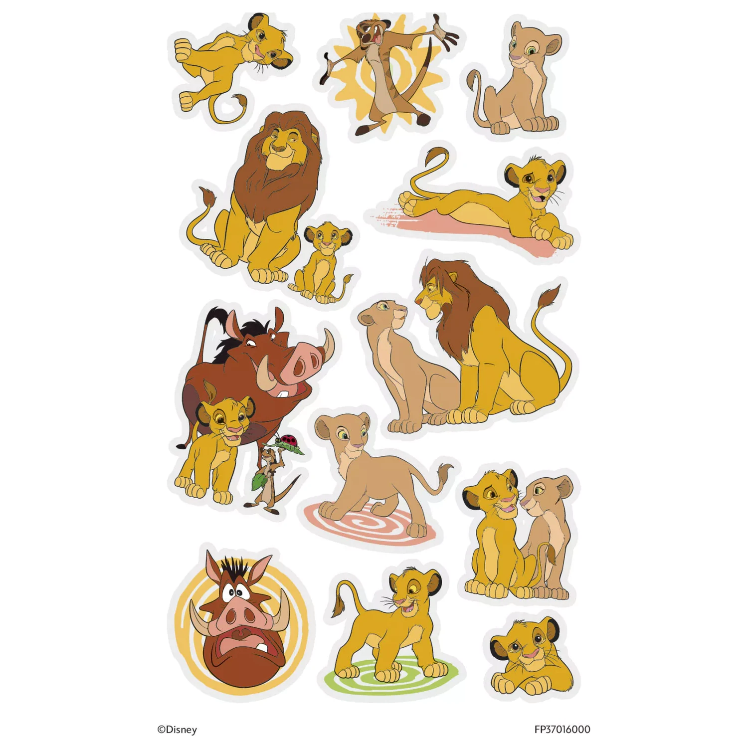 Disney The Lion King Zabaven komplet 12 kosov tetovaž fotografija izdelka