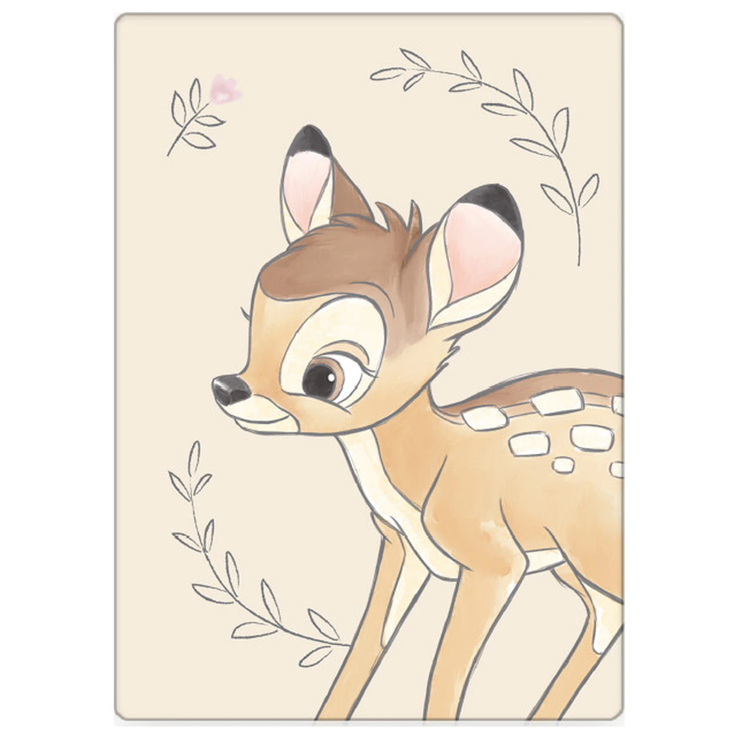 Disney Bambi bež odeja iz flisa fotografija izdelka