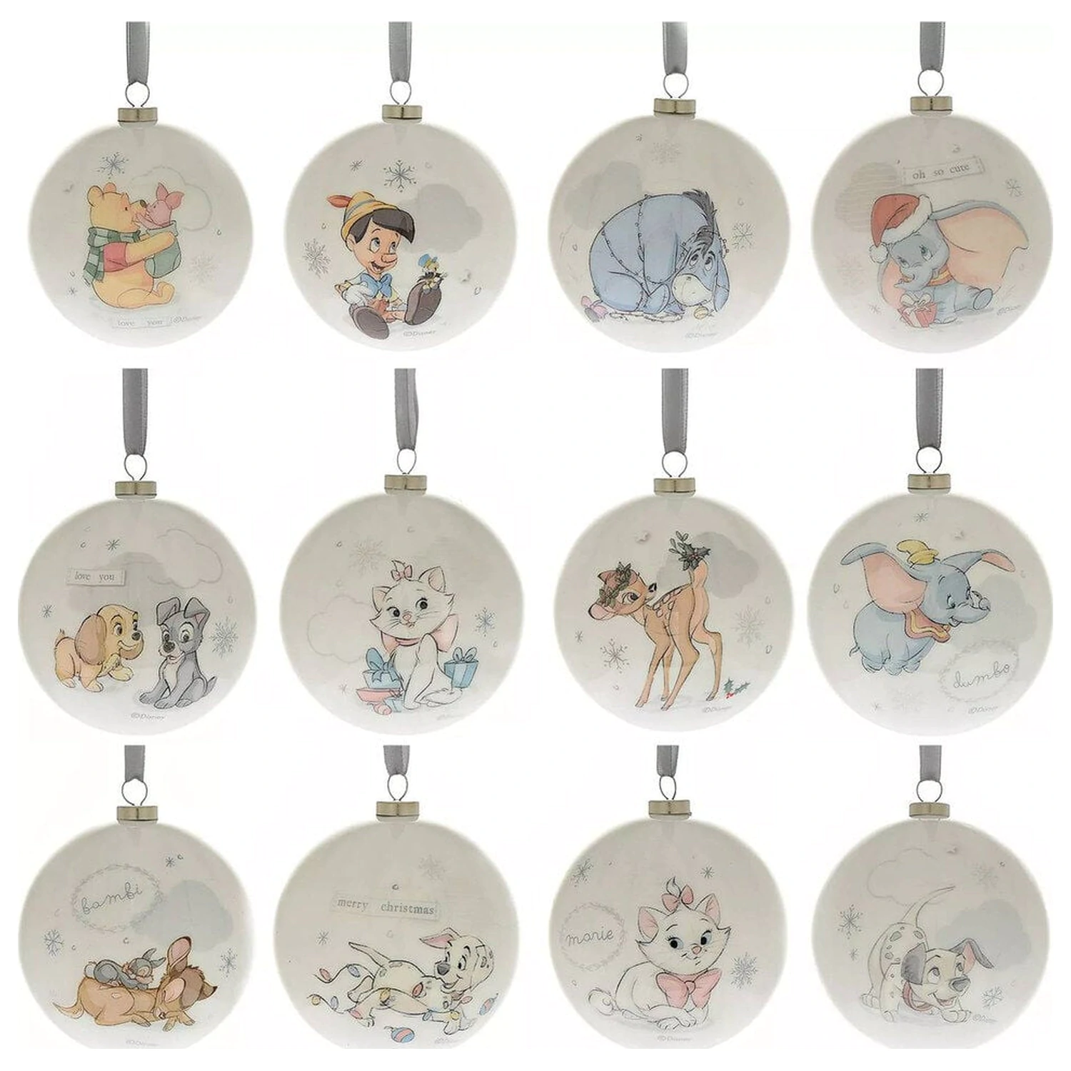 Disney Characters Set 12 božičnih okraskov fotografija izdelka