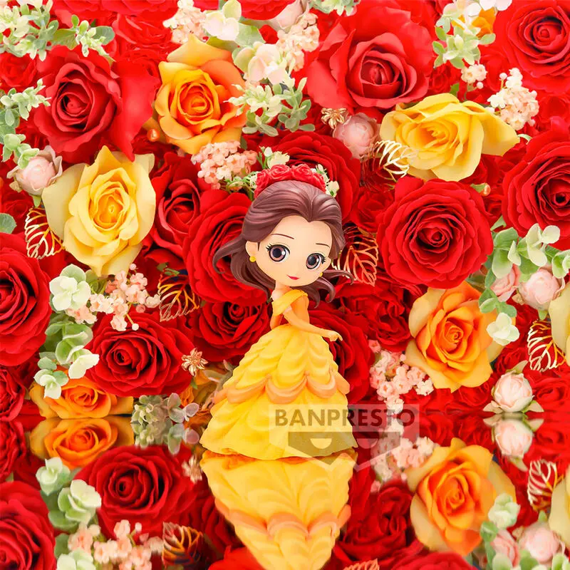 Disney Characters Flower Style Belle Q Posket figúrka 14 cm fotografija izdelka
