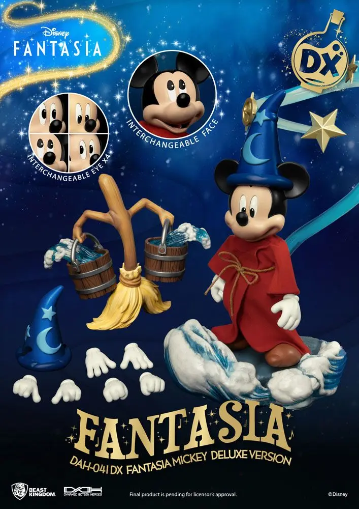 Disney Classic Dynamic 8ction Heroes akcijska figura 1/9 Mickey Fantasia Deluxe Version 21 cm fotografija izdelka