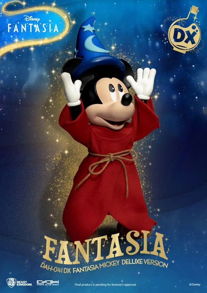 Disney Classic Dynamic 8ction Heroes akcijska figura 1/9 Mickey Fantasia Deluxe Version 21 cm fotografija izdelka