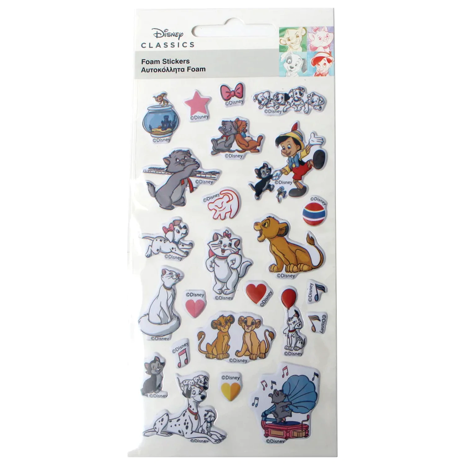 Disney Classics zabaven set penastih nalepk z nabreklim učinkom fotografija izdelka