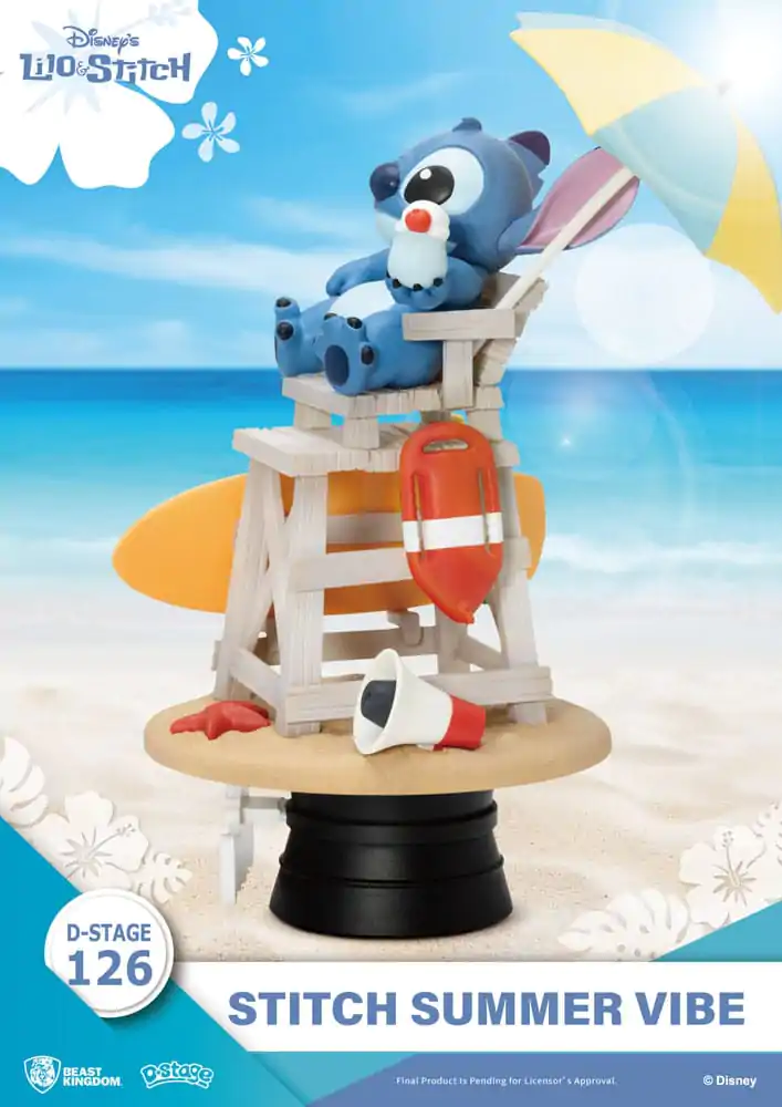 Disney D-Stage PVC Diorama Stitch Summer Vibe 16 cm fotografija izdelka