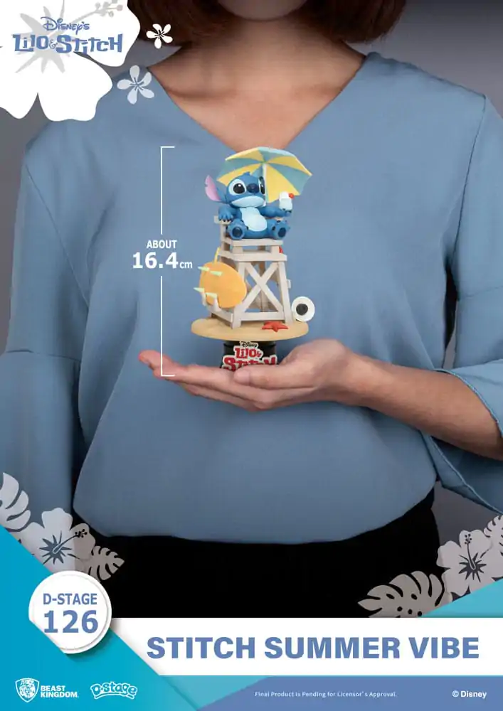 Disney D-Stage PVC Diorama Stitch Summer Vibe 16 cm fotografija izdelka