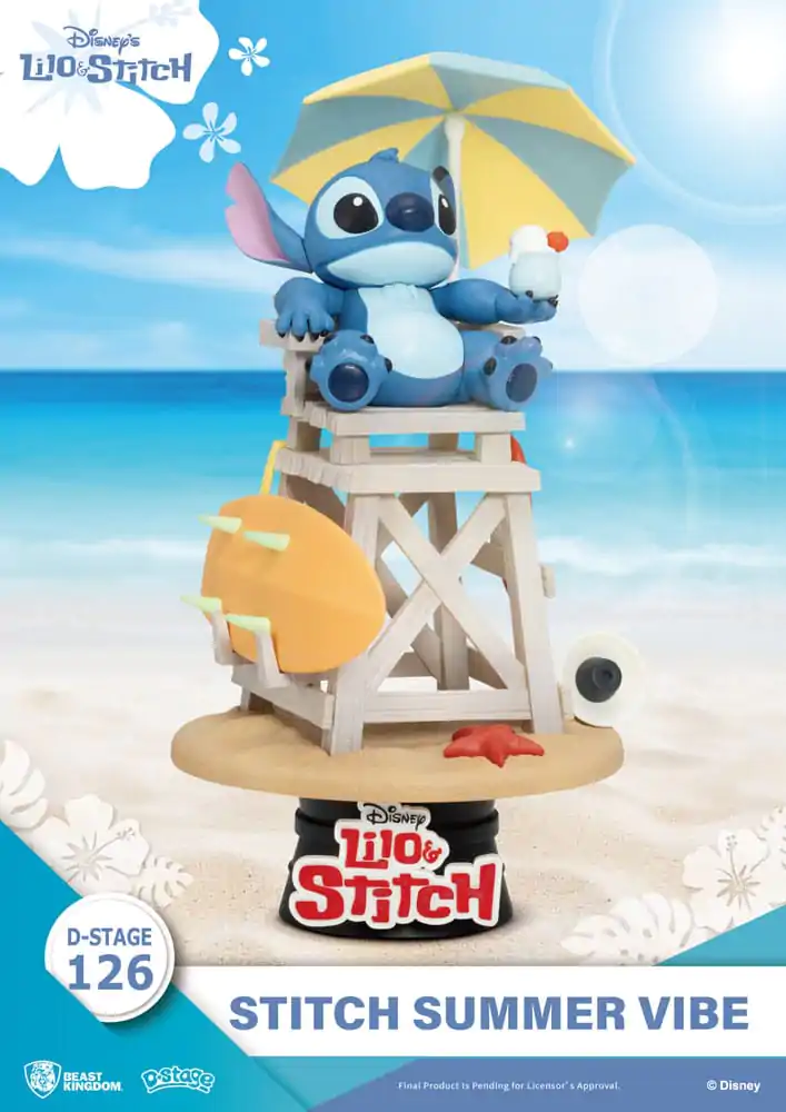 Disney D-Stage PVC Diorama Stitch Summer Vibe 16 cm fotografija izdelka