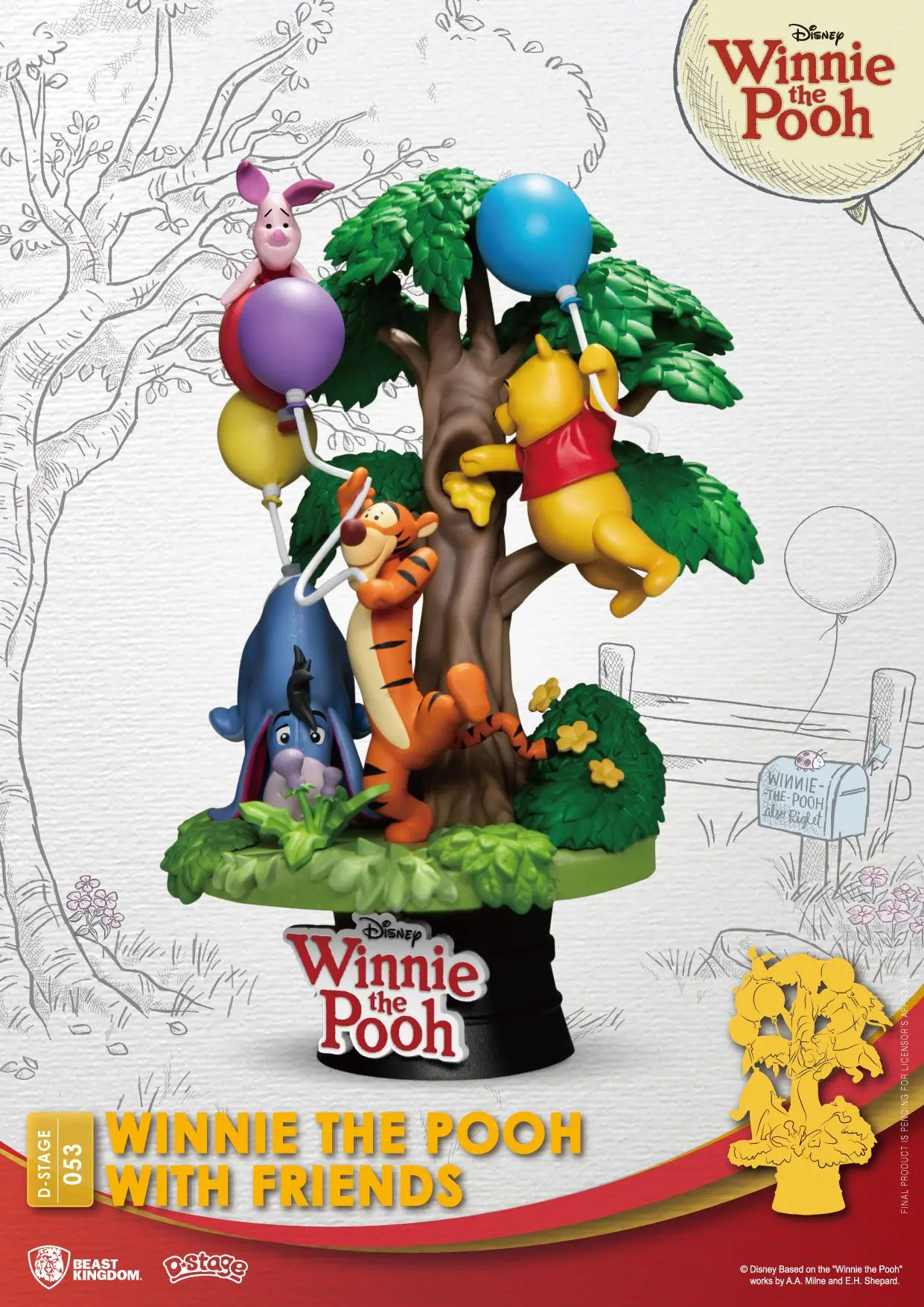 Disney D-Stage PVC Diorama Winnie The Pooh With Friends 16 cm fotografija izdelka