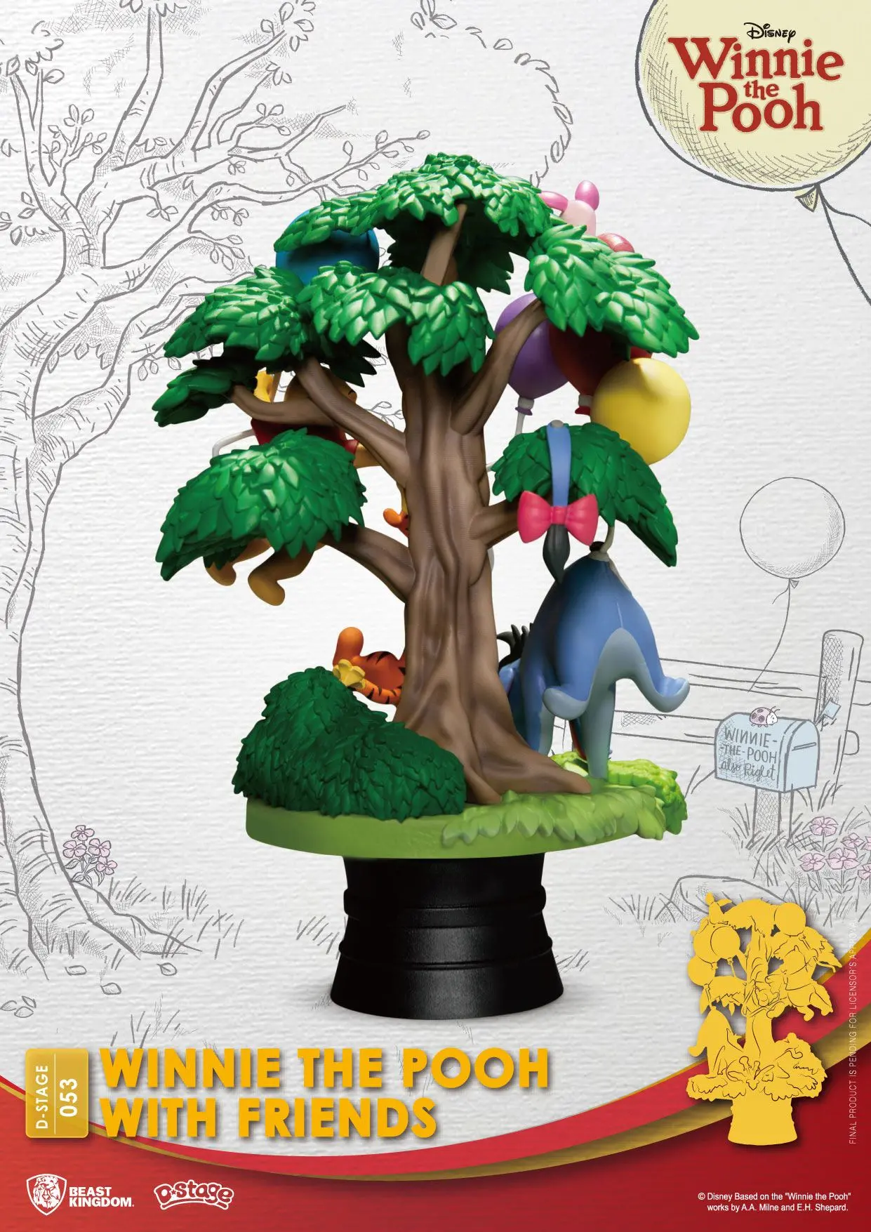 Disney D-Stage PVC Diorama Winnie The Pooh With Friends 16 cm fotografija izdelka