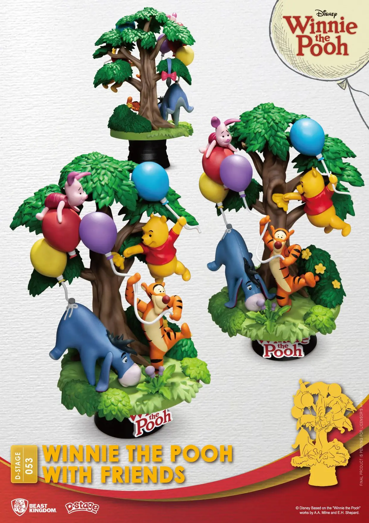 Disney D-Stage PVC Diorama Winnie The Pooh With Friends 16 cm fotografija izdelka
