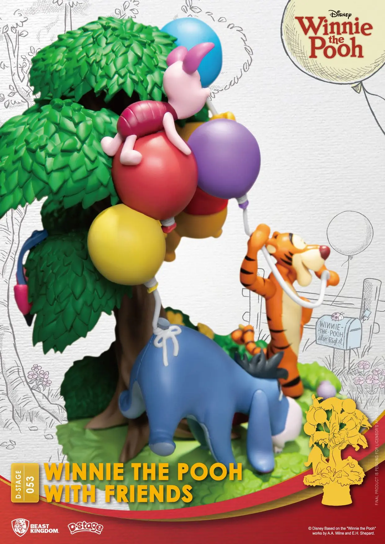 Disney D-Stage PVC Diorama Winnie The Pooh With Friends 16 cm fotografija izdelka