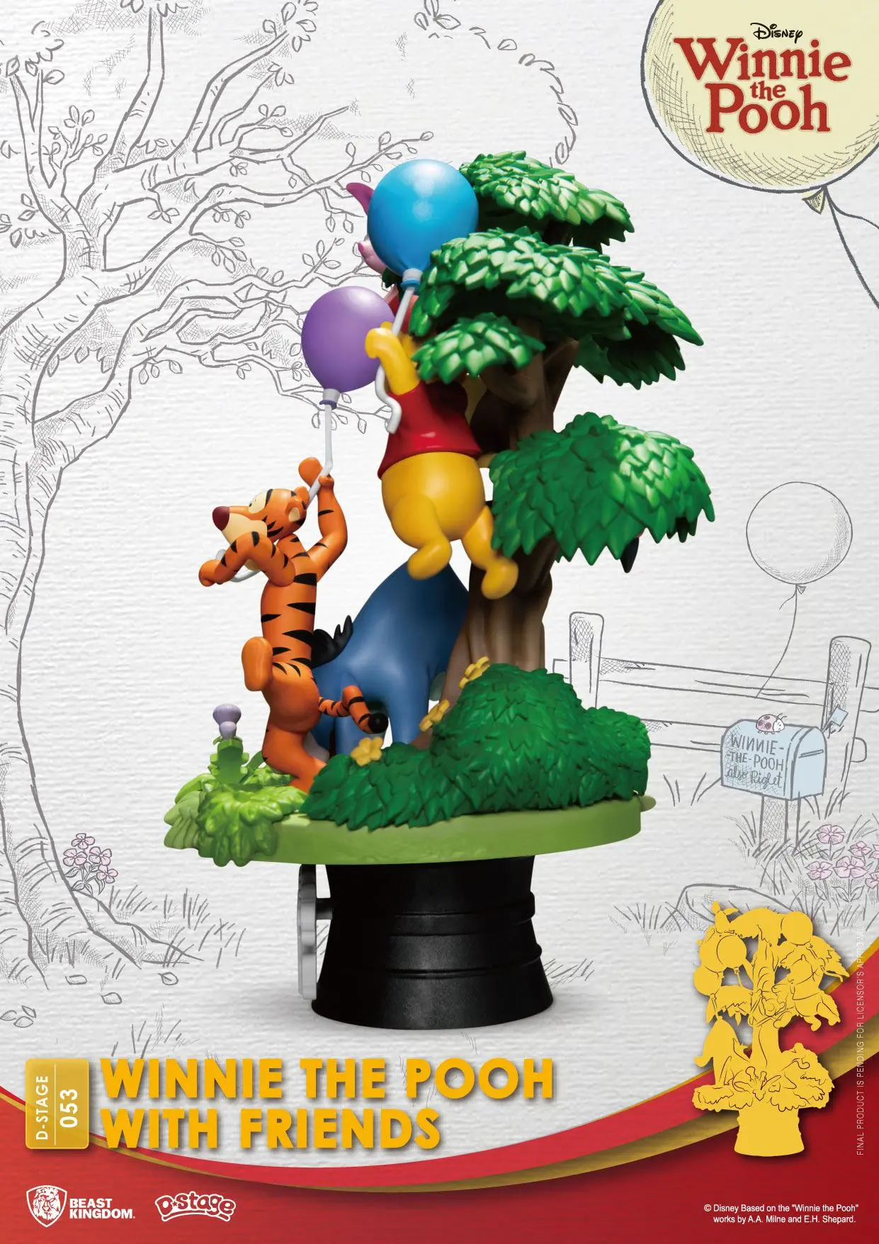 Disney D-Stage PVC Diorama Winnie The Pooh With Friends 16 cm fotografija izdelka