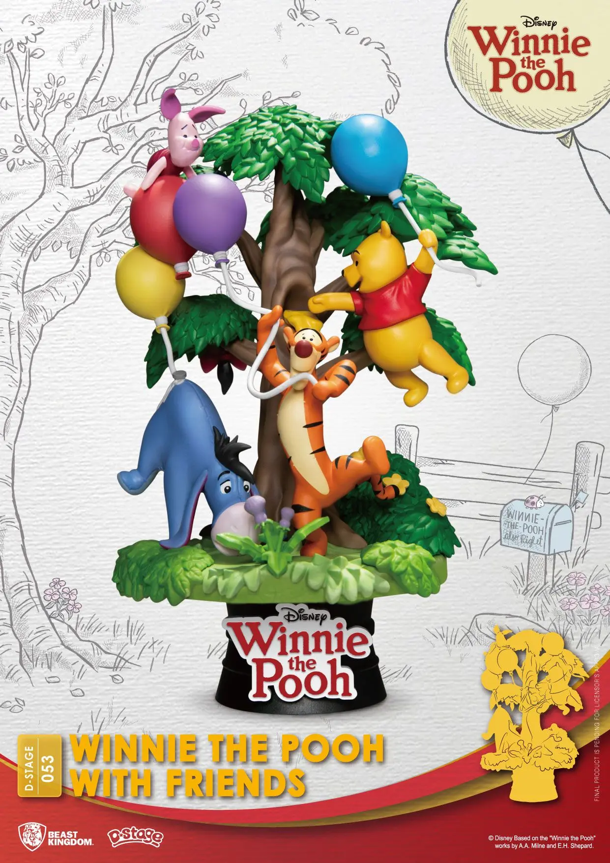 Disney D-Stage PVC Diorama Winnie The Pooh With Friends 16 cm fotografija izdelka
