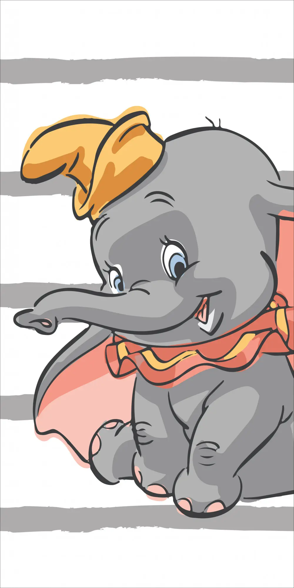 Disney Dumbo kopalna brisača, progasta brisača za plažo 70*140cm fotografija izdelka