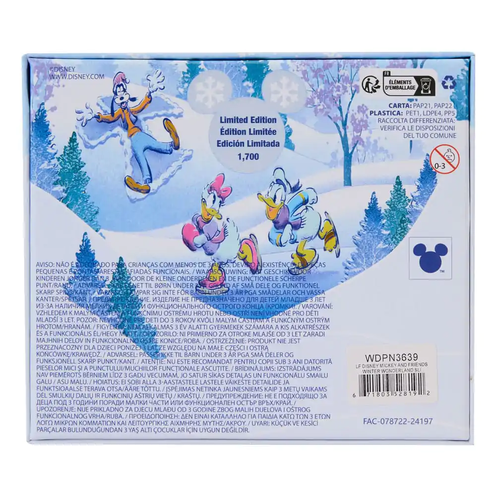 Disney by Loungefly Emajlirane Broške Mickey in prijatelji Winter Wonderland Limited Edition 8 cm fotografija izdelka