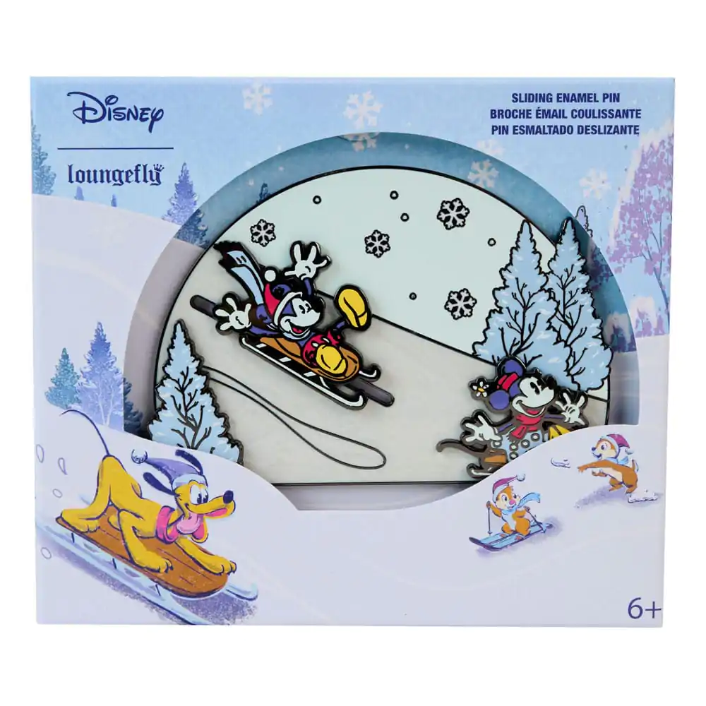 Disney by Loungefly Emajlirane Broške Mickey in prijatelji Winter Wonderland Limited Edition 8 cm fotografija izdelka