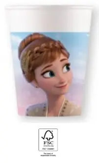 Disney Frozen II Wind Spirit papirnati kozarci 8 kosov 200 ml FSC fotografija izdelka