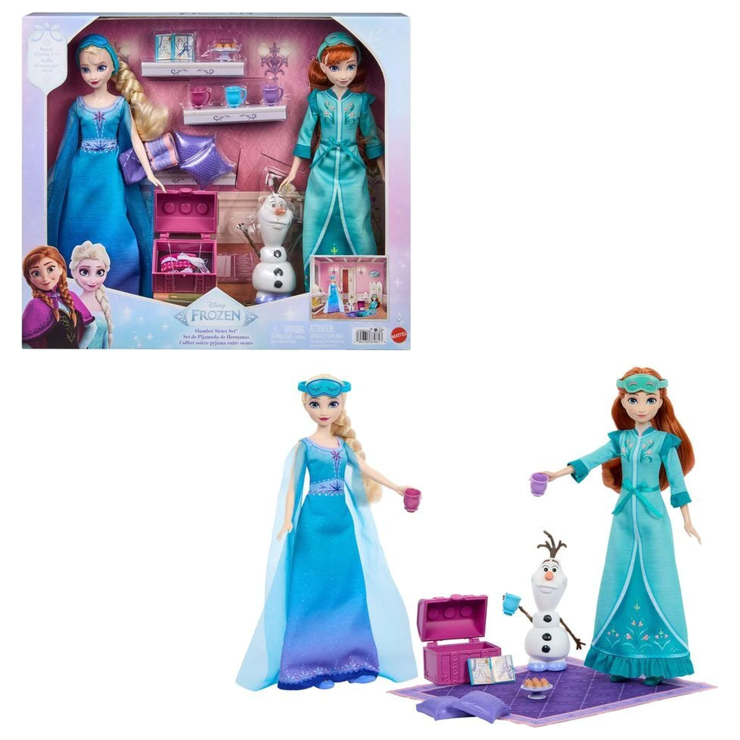 Disney Frozen Pižama zabava Elsa in Anna igralni set fotografija izdelka