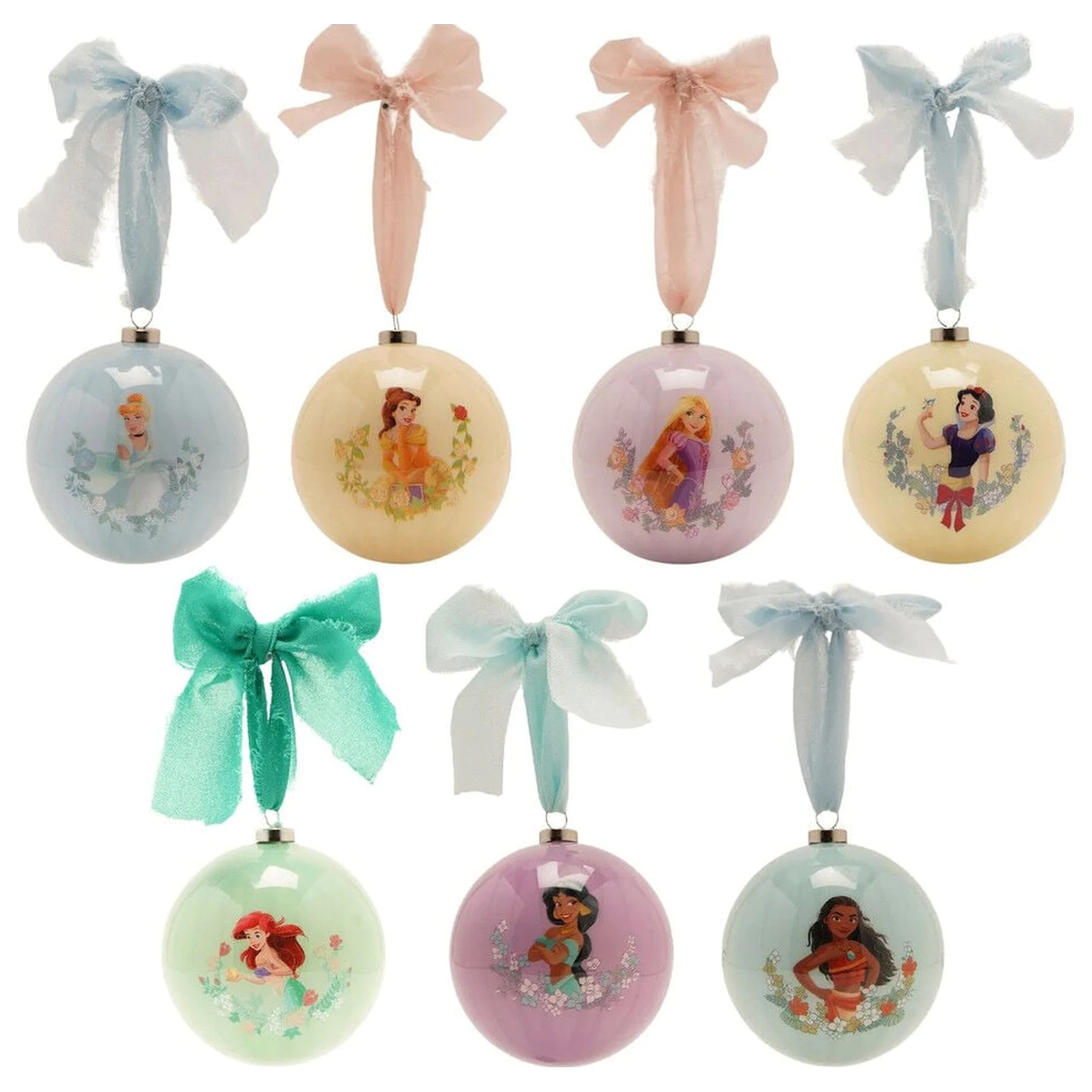 Disney Princess Set sedmih božičnih kroglic fotografija izdelka