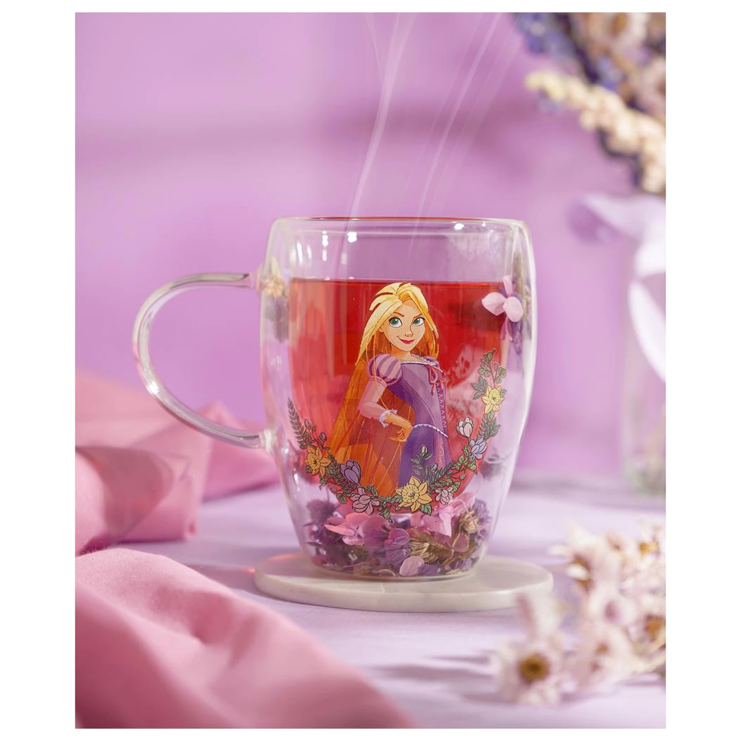 Disney Princess Rapunzel kozarec s posušenim cvetjem 300 ml fotografija izdelka