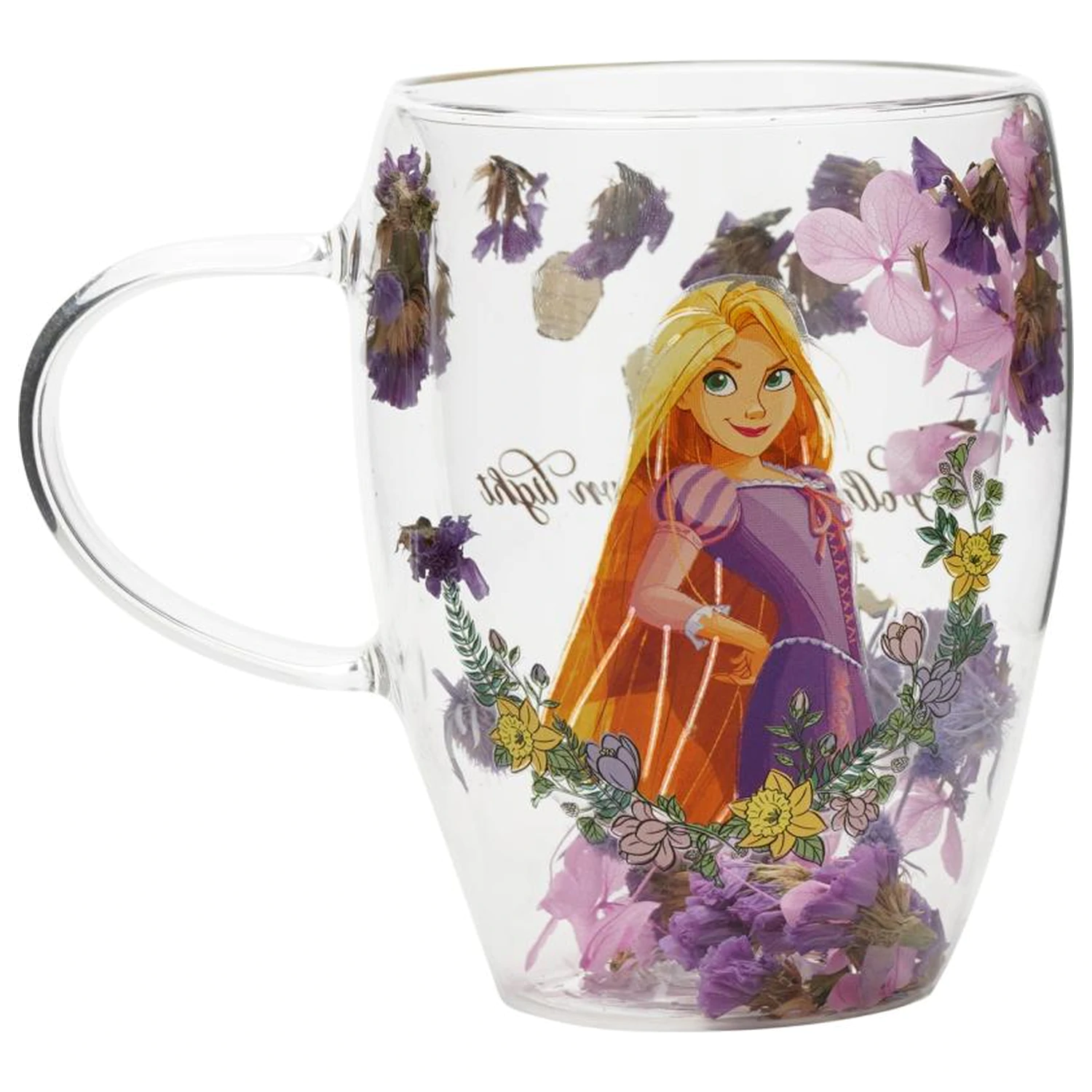Disney Princess Rapunzel kozarec s posušenim cvetjem 300 ml fotografija izdelka