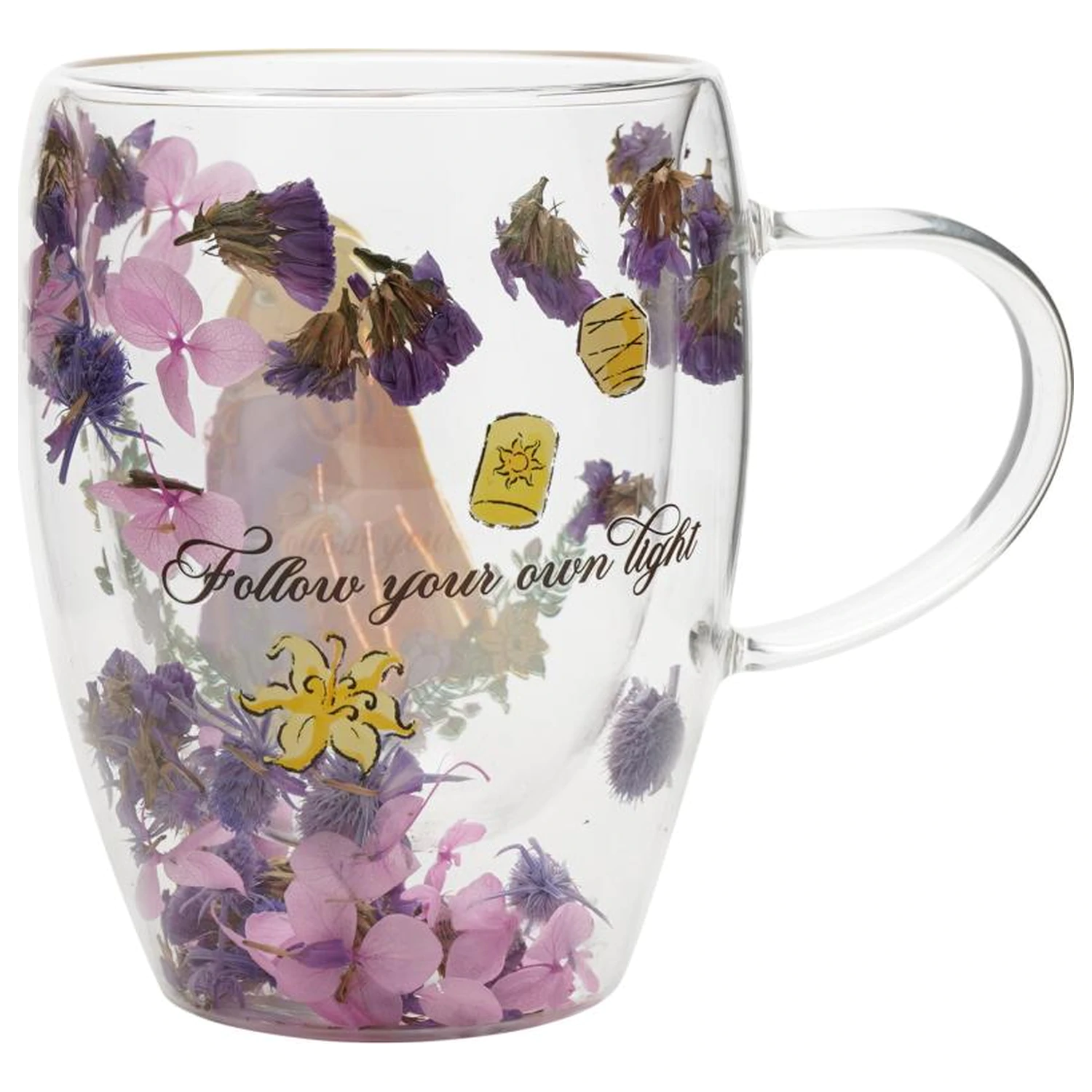 Disney Princess Rapunzel kozarec s posušenim cvetjem 300 ml fotografija izdelka