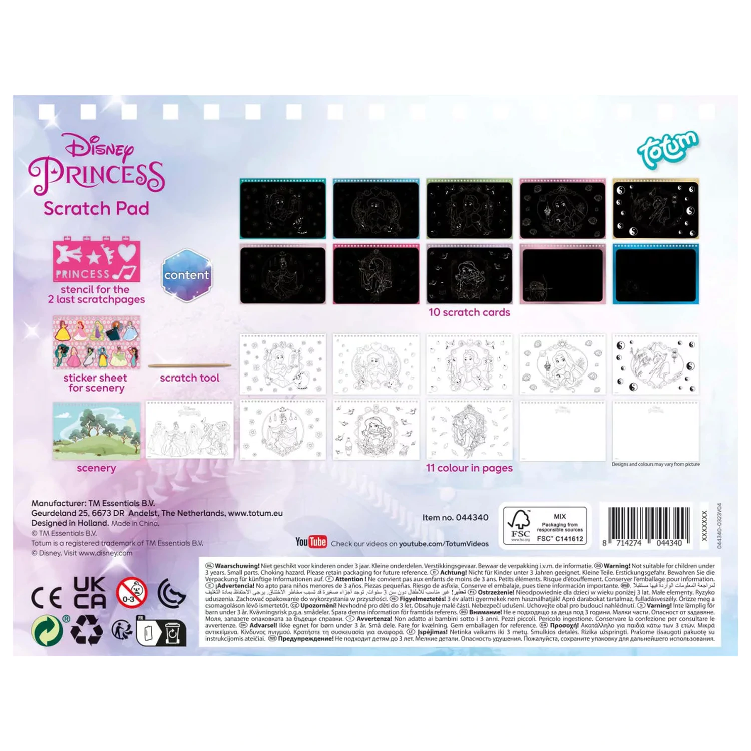Disney Princess Beauty Scratch Art komplet in set za aktivnosti fotografija izdelka