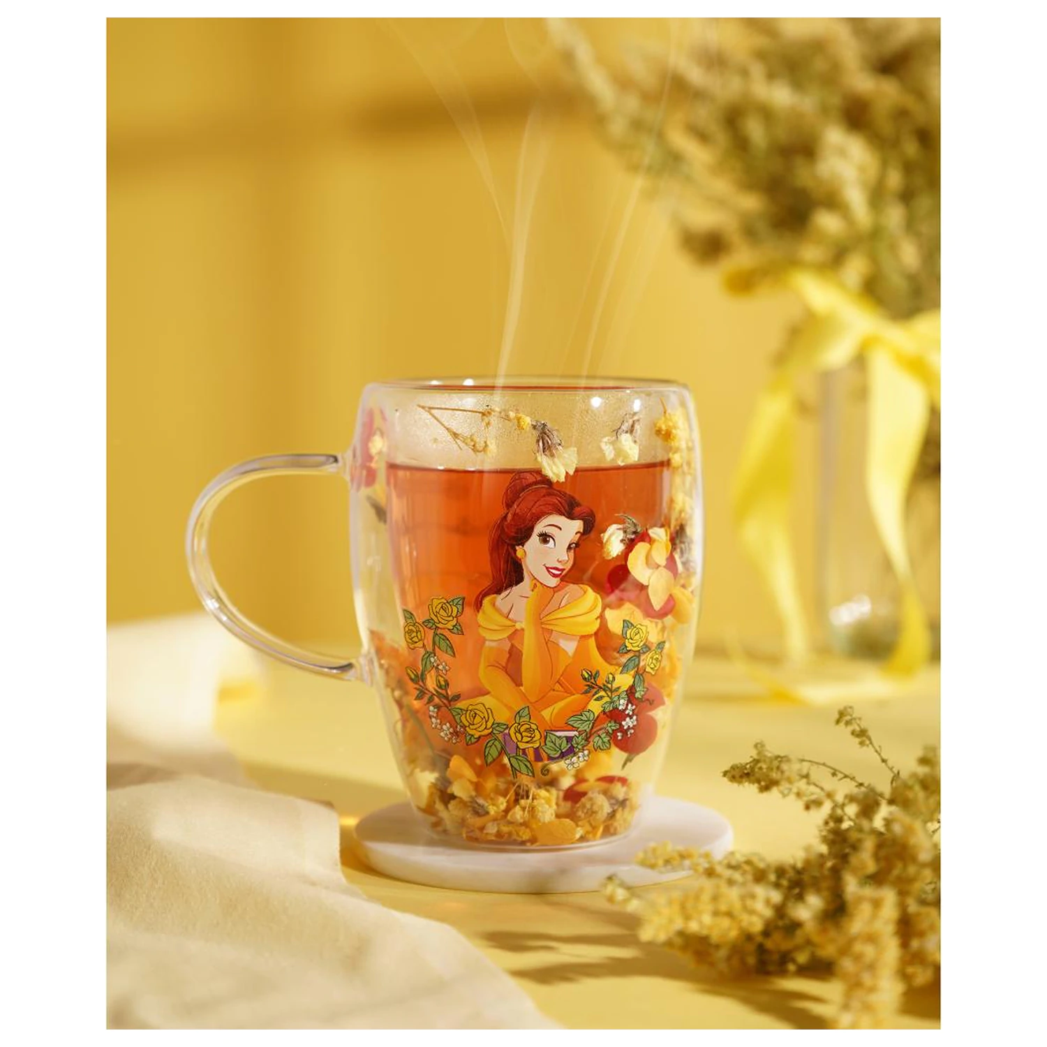 Disney Princess Belle Kozarec s suhim cvetjem 300 ml fotografija izdelka