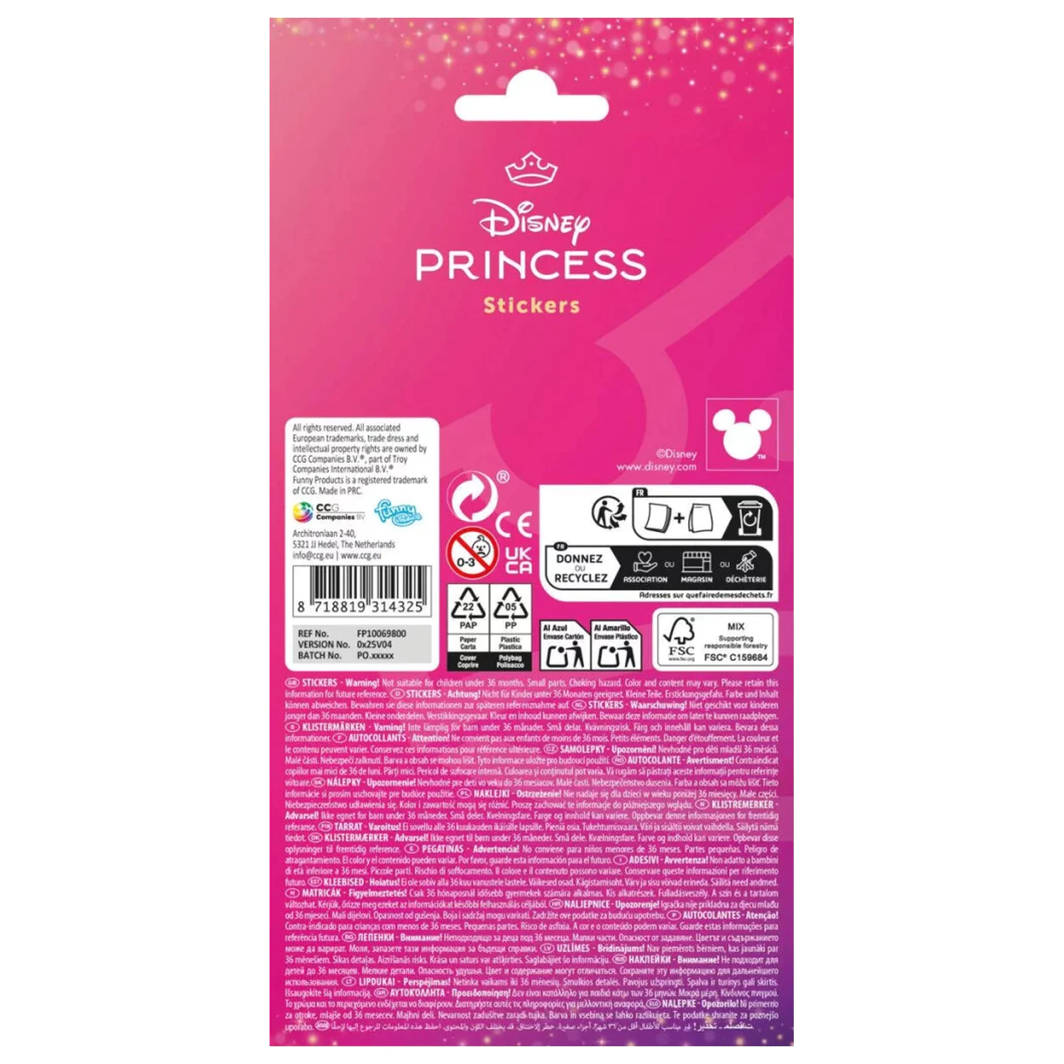 Disney Princess Cuties Nalepke fotografija izdelka