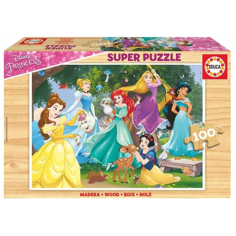 Disney Princess lesene puzzle 100 kosov fotografija izdelka