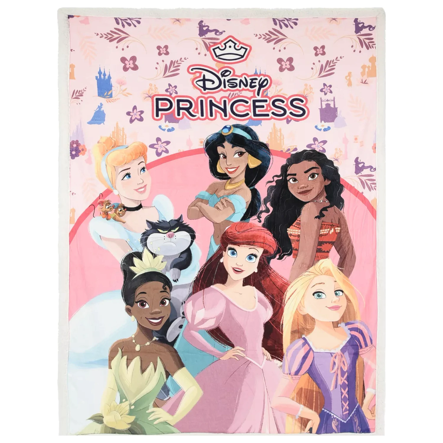Disney Princess Floral Fantasy mehka odeja sherpa 140x190 cm fotografija izdelka