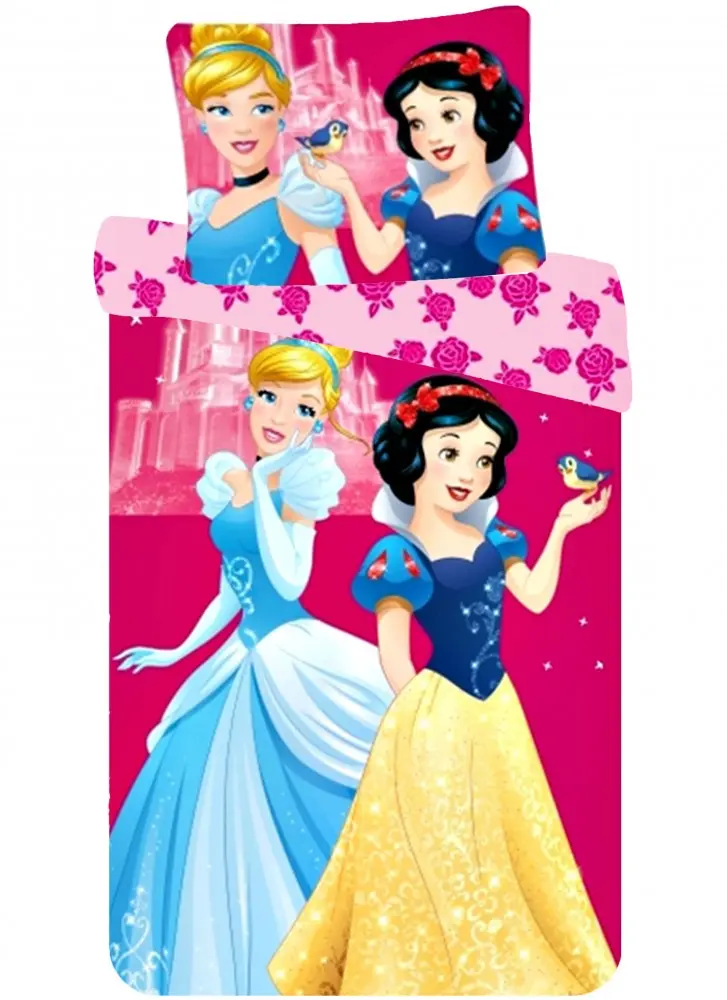 Disney Princesses otroška prevleka za odejo 90x140cm, 40x55cm fotografija izdelka