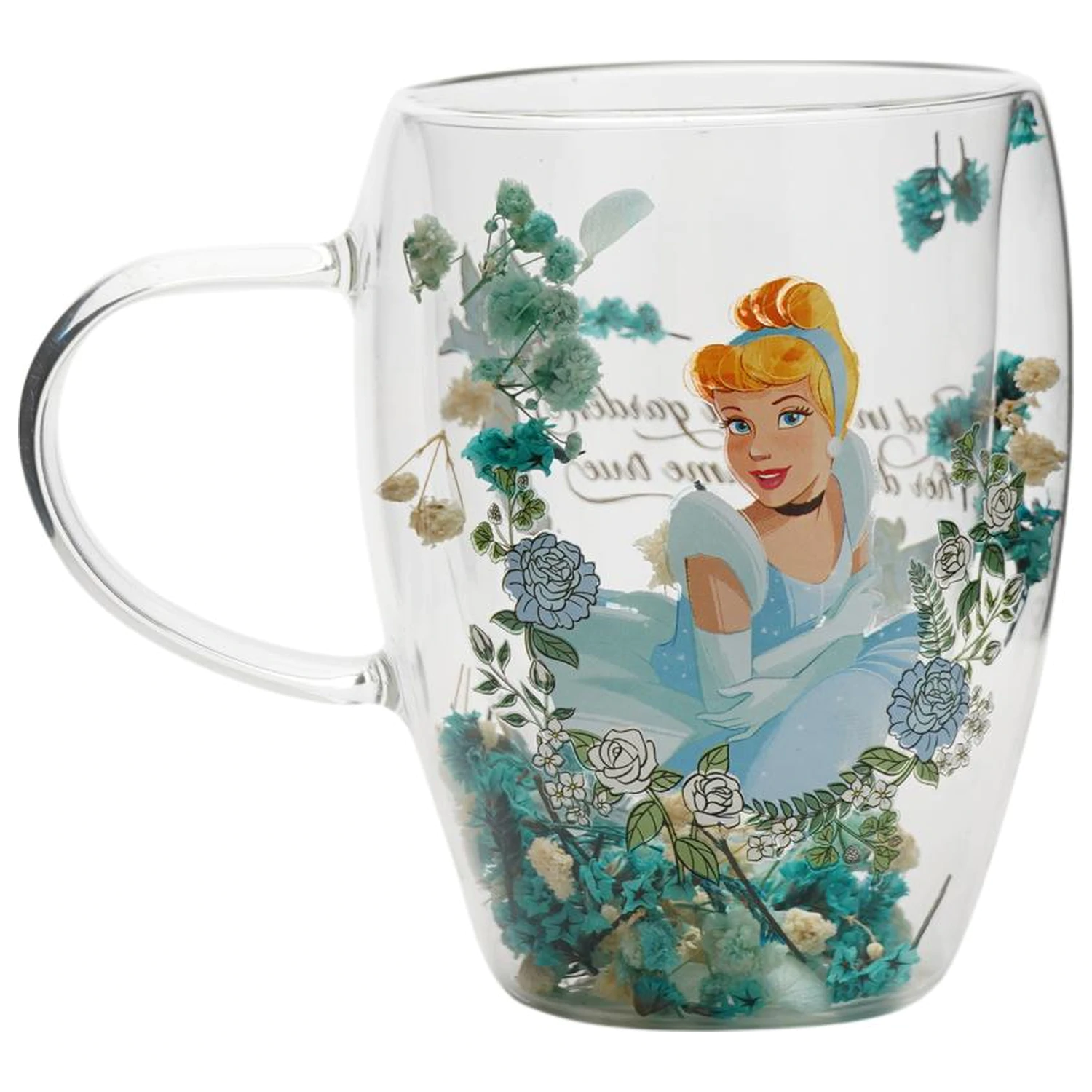 Disney Princess Cinderella kozarec s posušenim cvetjem 0.3L fotografija izdelka