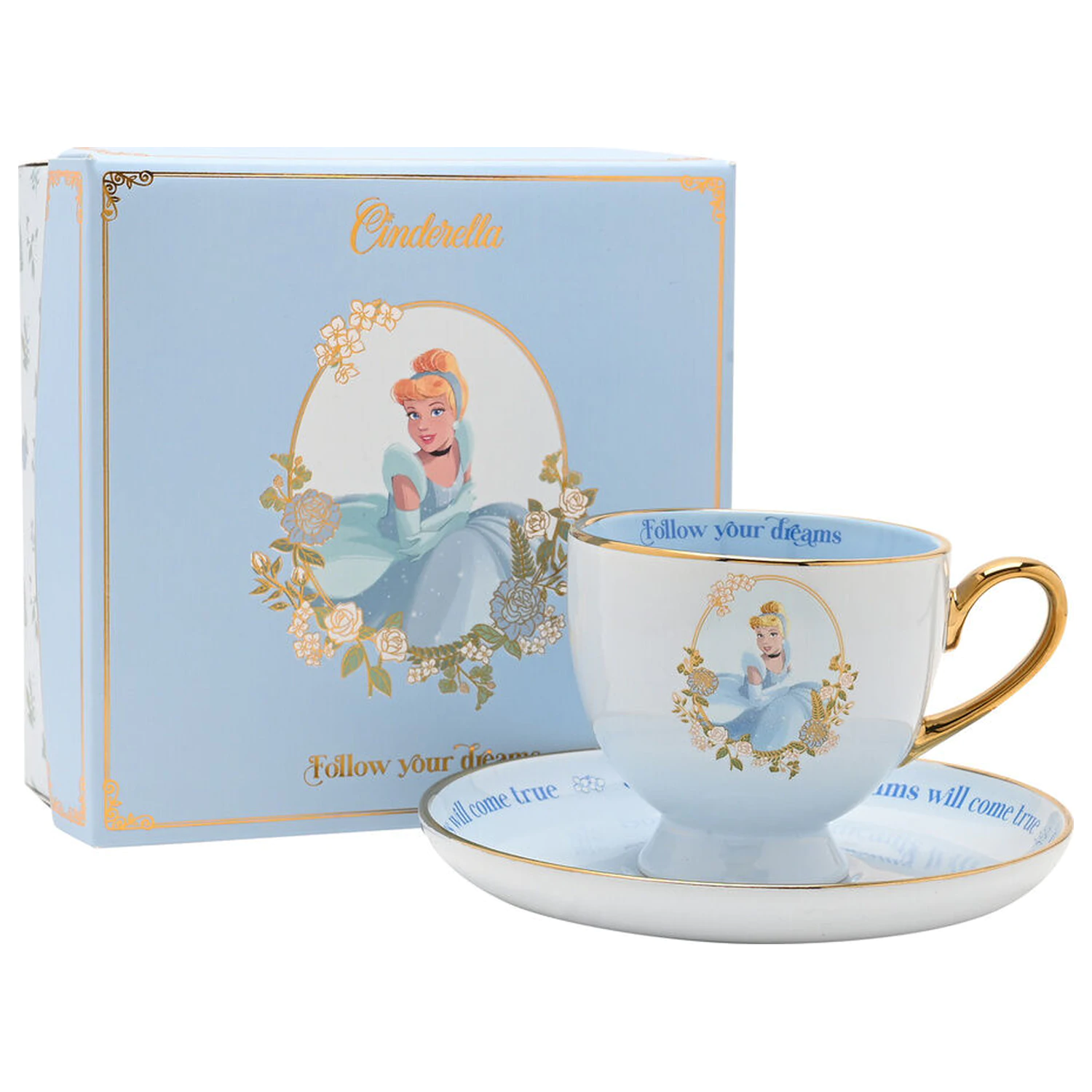 Disney Princess Cinderella skodelica za čaj in krožnik fotografija izdelka