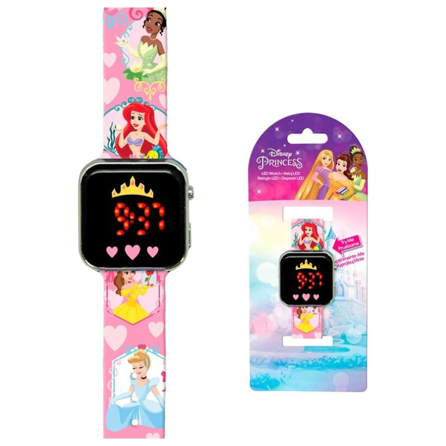 Disney Princess Heart Digitalna LED zapestna ura fotografija izdelka