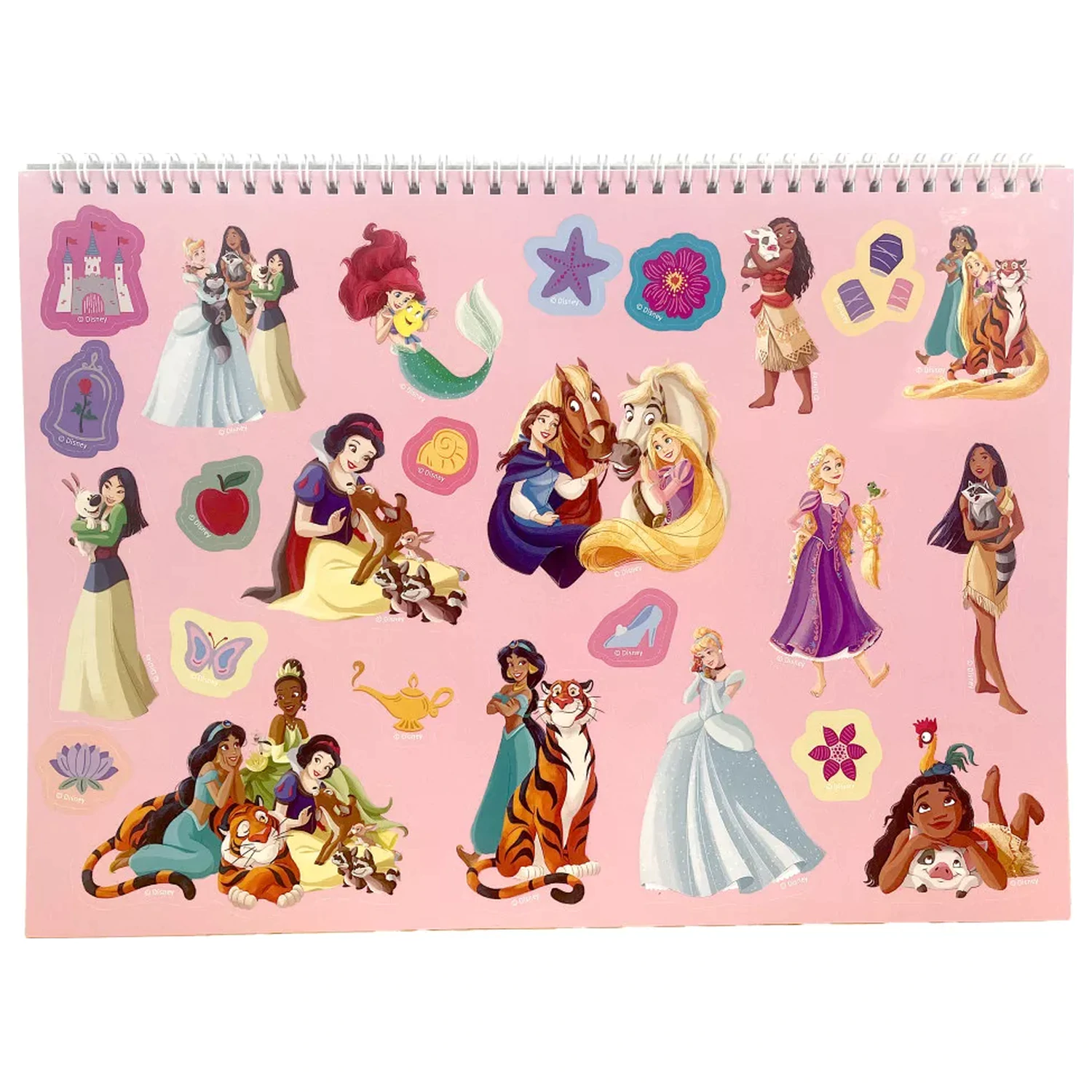 Disney Princesses Life A/4 spiralni skicirni blok 40 listov z nalepkami fotografija izdelka