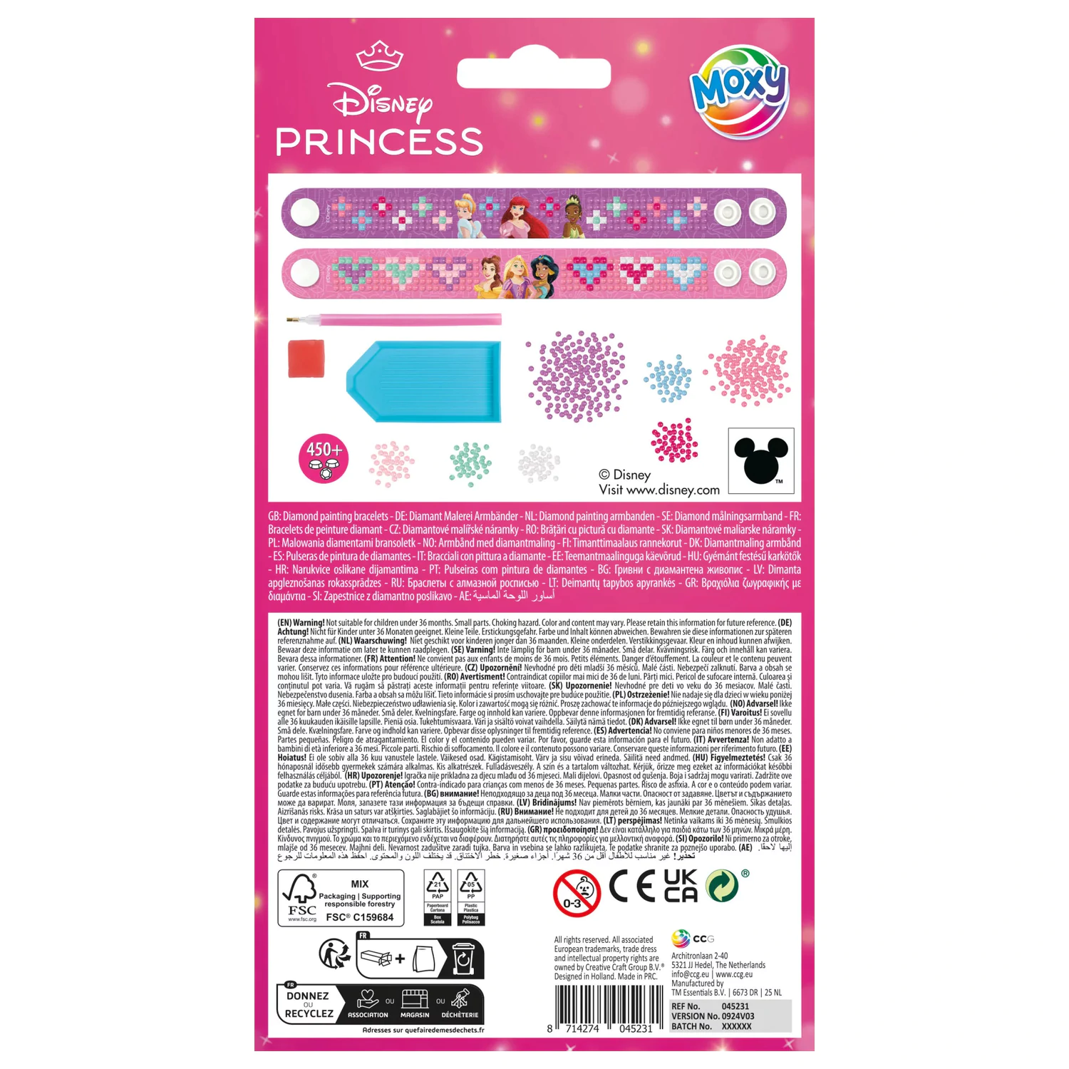 Disney Princess Moxy Diamond Dot Set zapestnic 2-delni fotografija izdelka