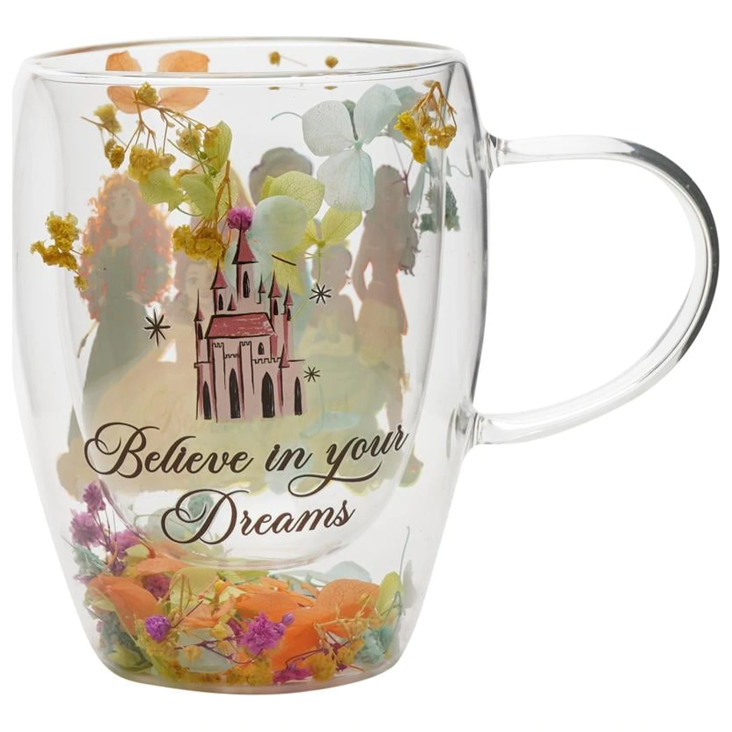 Disney Princess steklo z posušenim cvetjem 300 ml fotografija izdelka