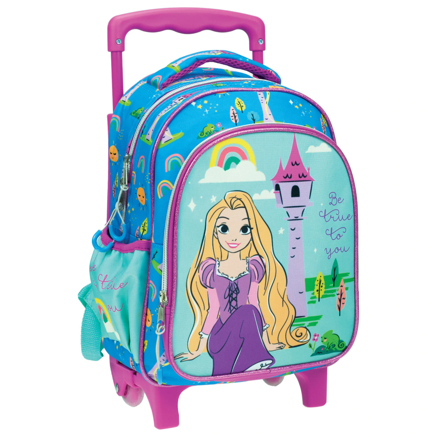Disney Princess Rapunzel nahrbtnik na kolesih za predšolske otroke, torba 30 cm fotografija izdelka