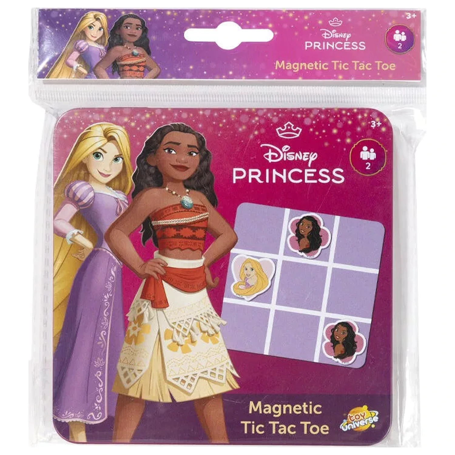 Disney Princess Royal Magnetic Tic-Tac-Toe v kovinski škatli fotografija izdelka