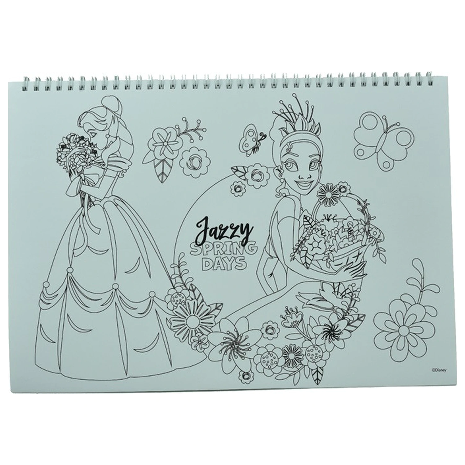 Disney Princess Pomladni A/4 Spiralni skicirni zvezek 40 listov z nalepkami fotografija izdelka