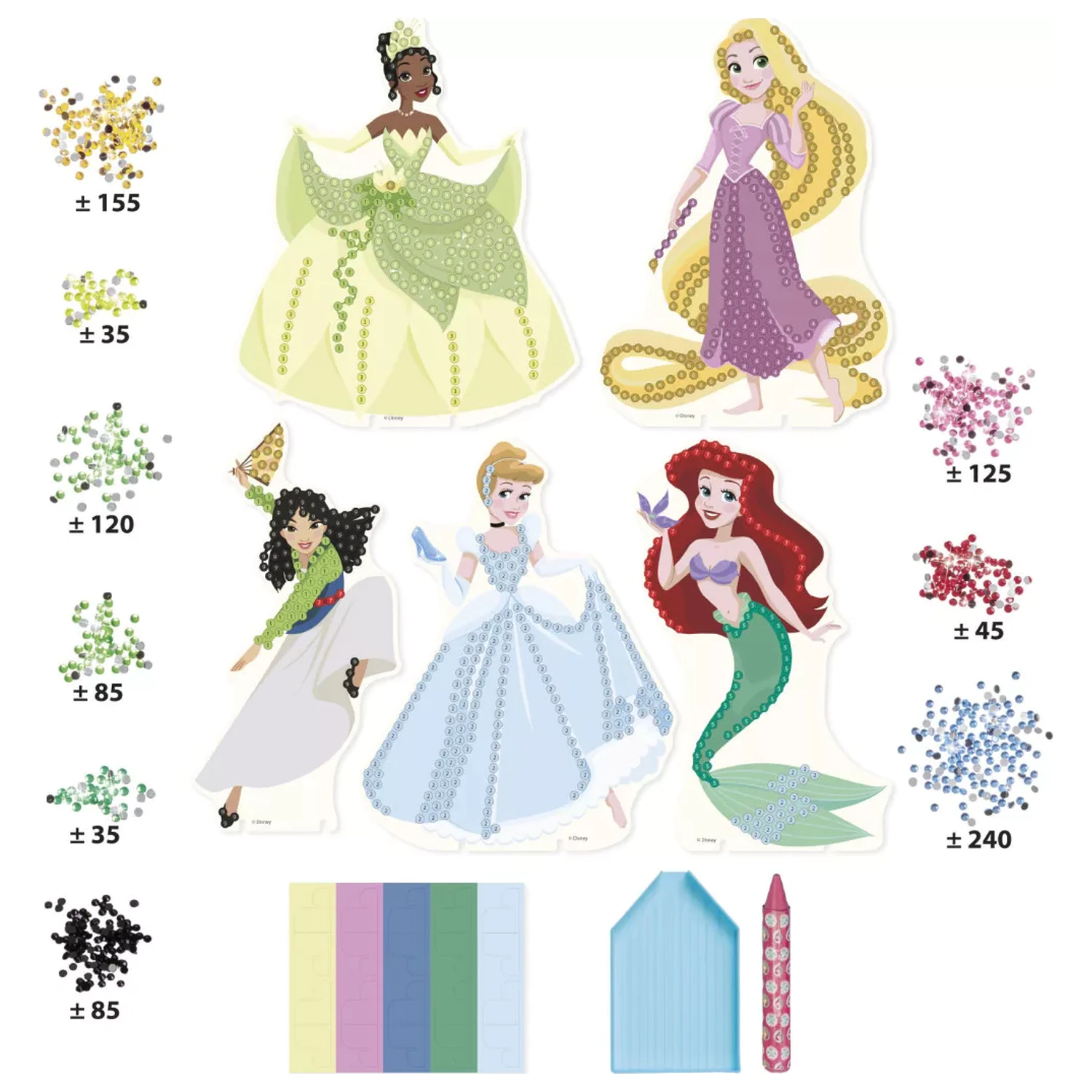Disney Princess Totum komplet za diamantno slikanje 5-delni fotografija izdelka