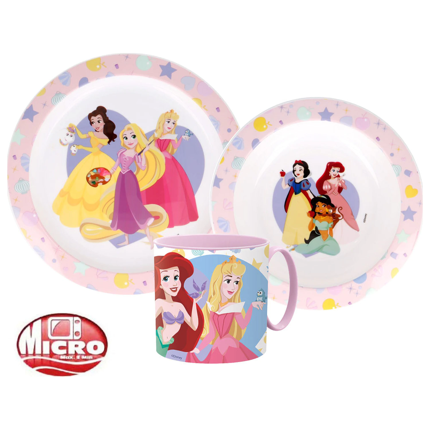 Disney Princess True jedilni set, mikro plastični set s skodelico fotografija izdelka