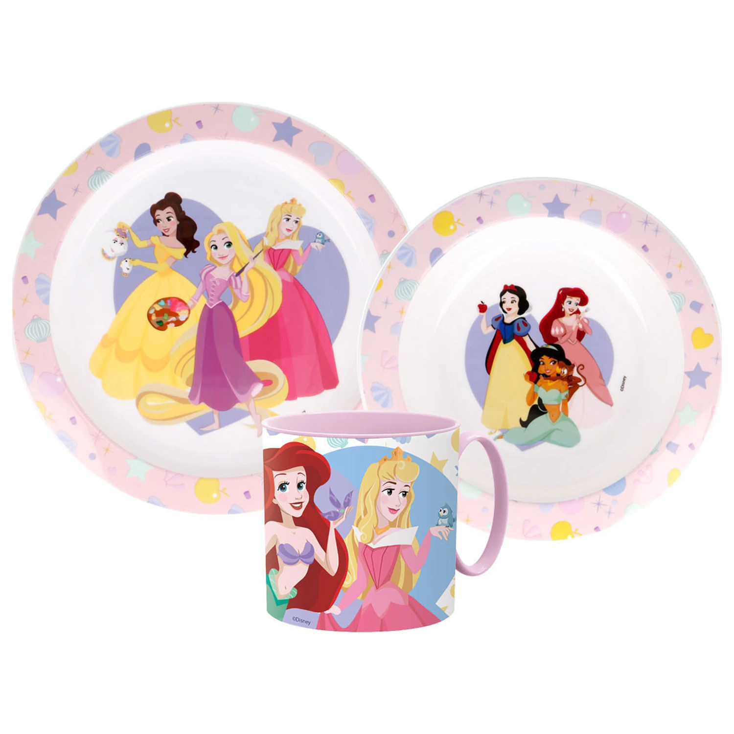 Disney Princess True jedilni set, mikro plastični set s skodelico 265 ml fotografija izdelka