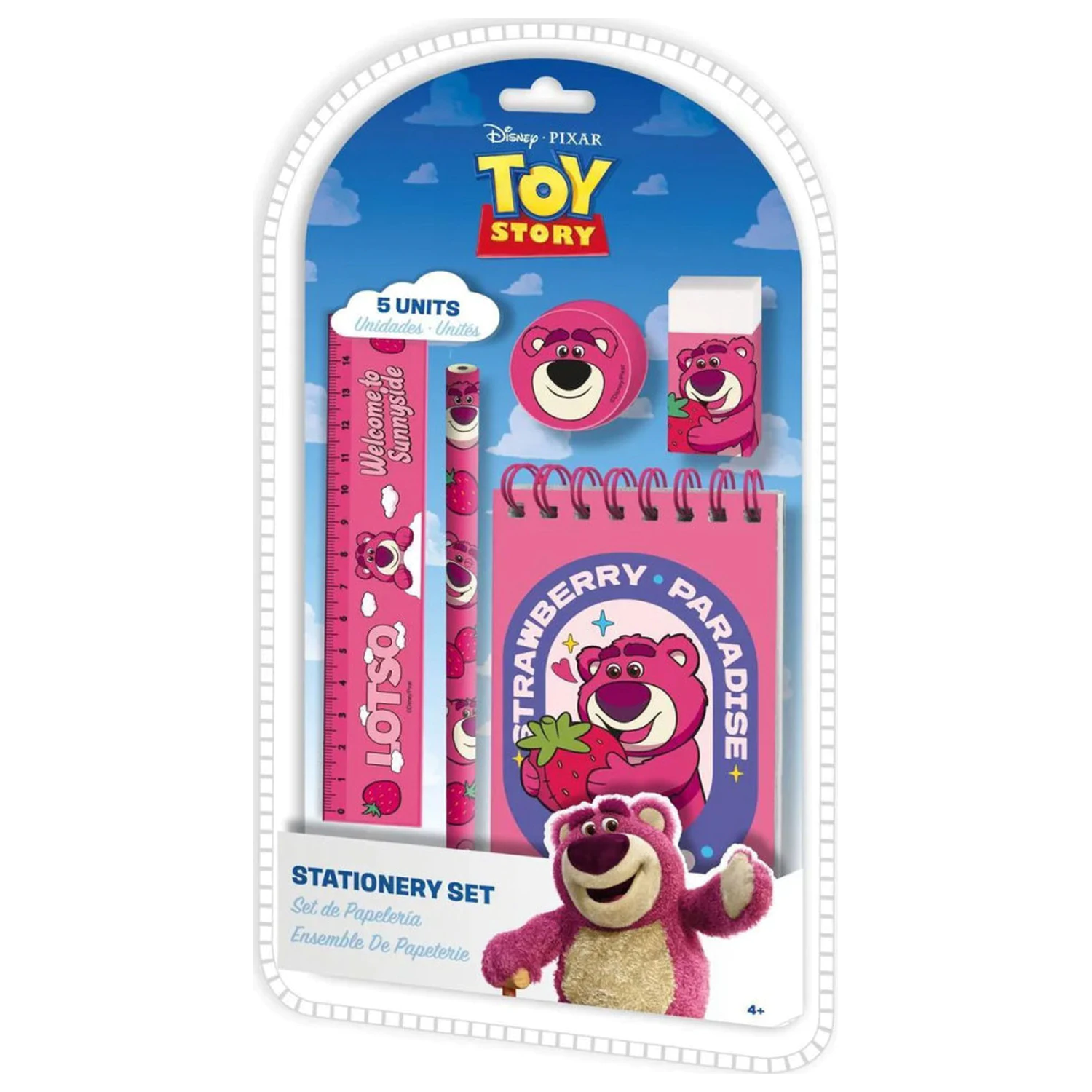 Disney Toy Story Lotso Strawberry pisarniški set 5 kosov fotografija izdelka