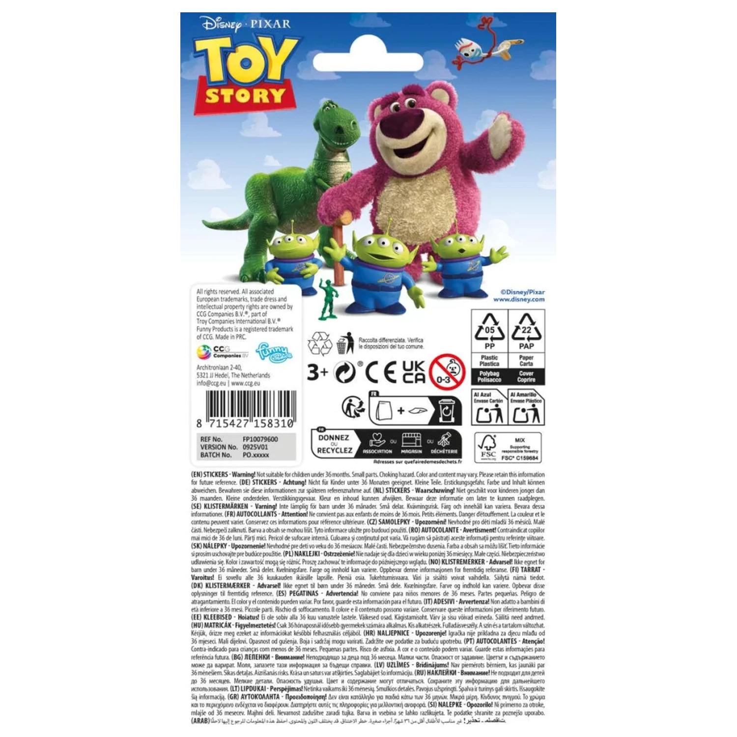 Disney Toy Story Playful Pals nalepka fotografija izdelka