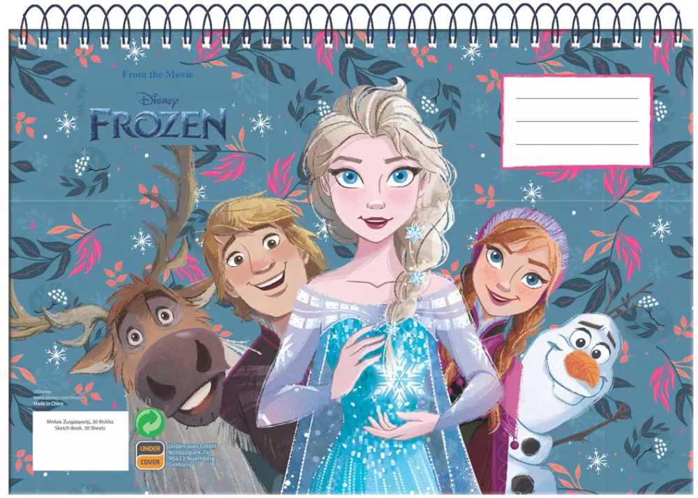 Disney Frozen A/4 Spiralni skicirni blok 30 listov fotografija izdelka